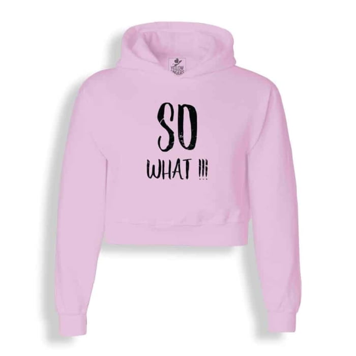 So What Crop Hoodie